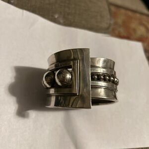Sterling Whorl Clamper ( cuff) In the manner of Margo de Taxo
